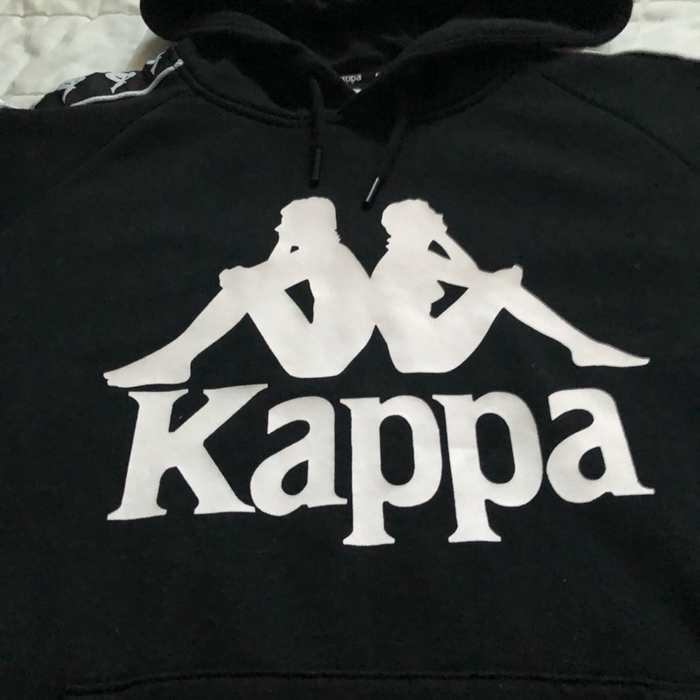 Kappa black and white hoodie womens
